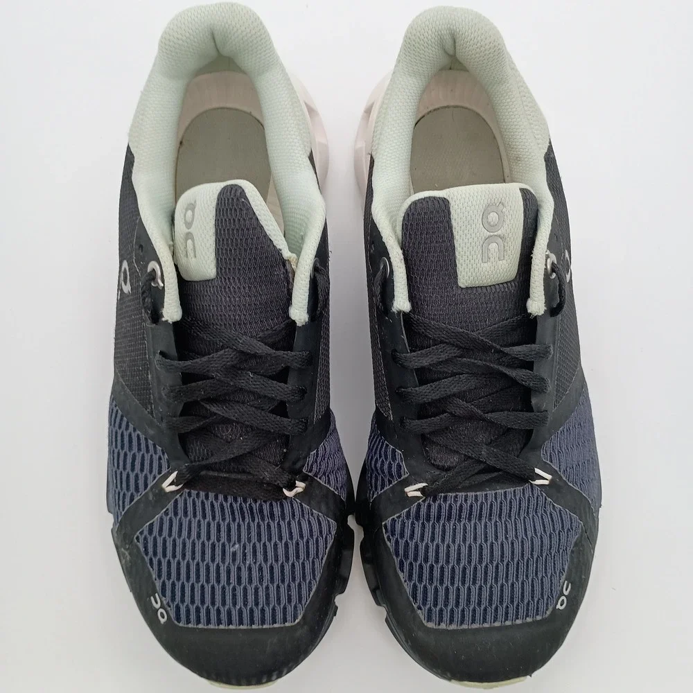 On Cloud Cloudflyer Running Shoes Womens 10 Black White Mint Helion - Picture 8 of 11